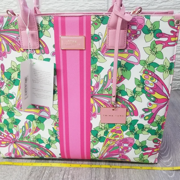 Trina Turk🦋 Butterfly Stripe Tote - Picture 13 of 14